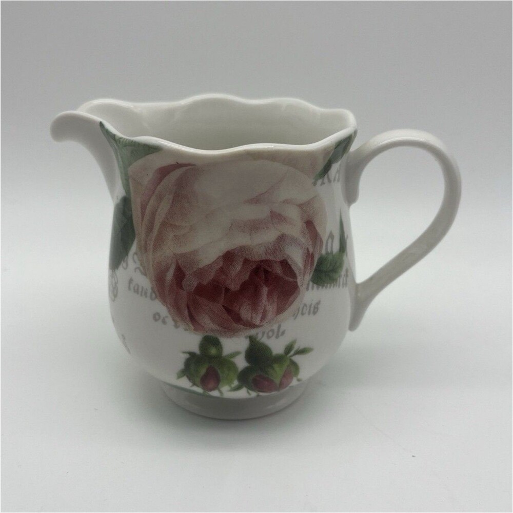 Royal Worcester RHS Roses Porcelain Creamer Pink Floral Pattern